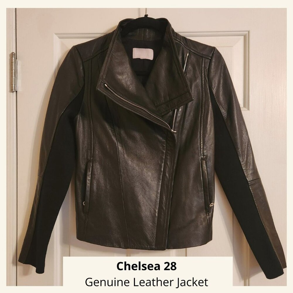 Chelsea28 Genuine Leather Moto Jacket Size XS/S